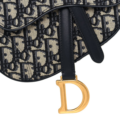 Christian Dior Oblique Mini Saddle Bag Blue 8 of 13