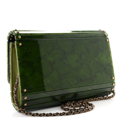 Chanel Plexiglass Jade Paris Shanghai CC Clutch Green 3 of 9