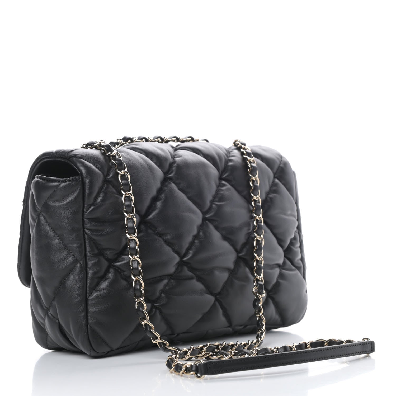 Chanel Calfskin Quilted Large Bubbly Flap Black 3 of 13