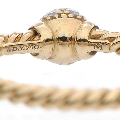 David Yurman 18K Yellow Gold Diamond Petite Solari Station Ring 54 7 5 of 5