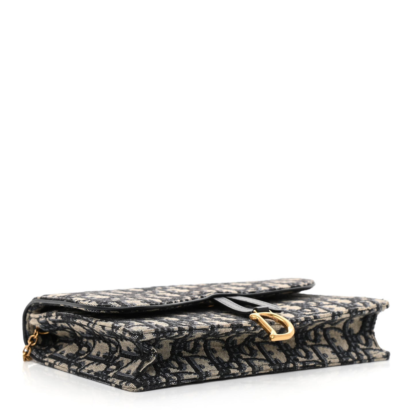 Oblique Saddle Chain Pouch Blue