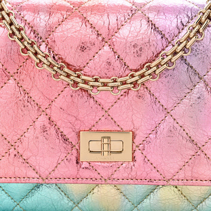 Chanel Metallic Goatskin Quilted 2.55 Reissue Wallet on Chain WOC Multicolor 9 of 11