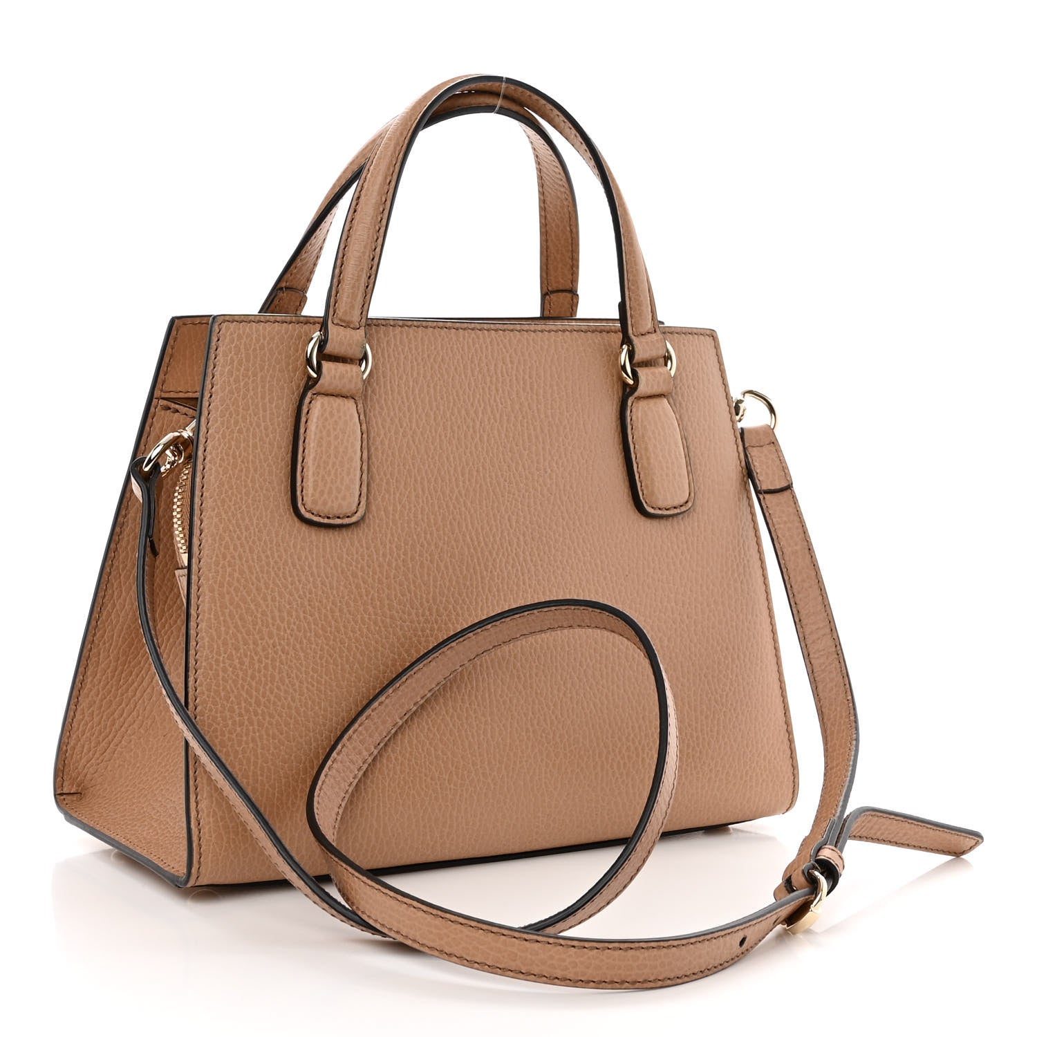 Gucci Dollar Calfskin Medium Soho Top Handle Satchel Camelia 3 of 11