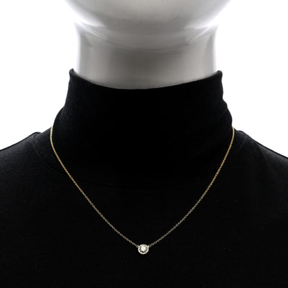 Tiffany 18K Yellow Gold Diamond .41ct Elsa Peretti Diamonds by the Yard Pendant Necklace 2 of 5