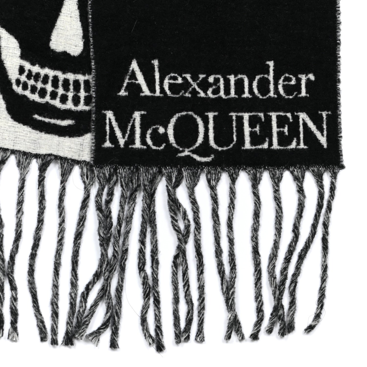 Alexander McQueen Wool Polyamide Cosy Skull Scarf Black 3 of 4