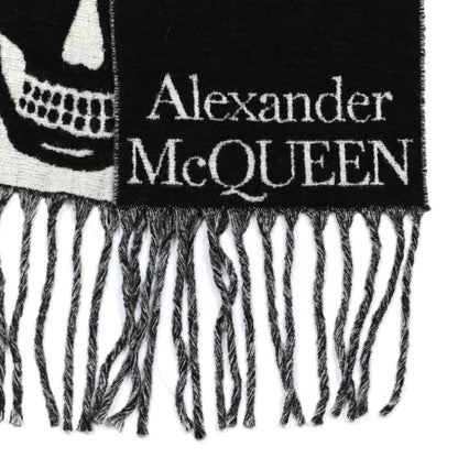 Alexander McQueen Wool Polyamide Cosy Skull Scarf Black 3 of 4