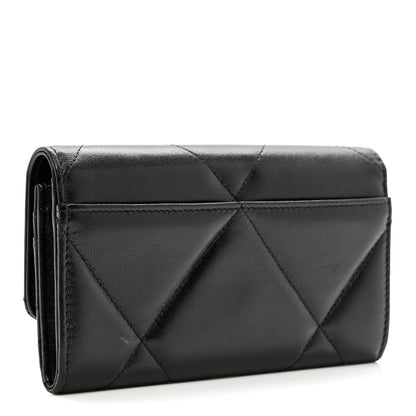 Chanel Lambskin Quilted Chanel 19 Flap Wallet Black 3 of 8