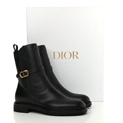 Christian Dior Calfskin Empreinte Ankle Boot 38 Black 12 of 12