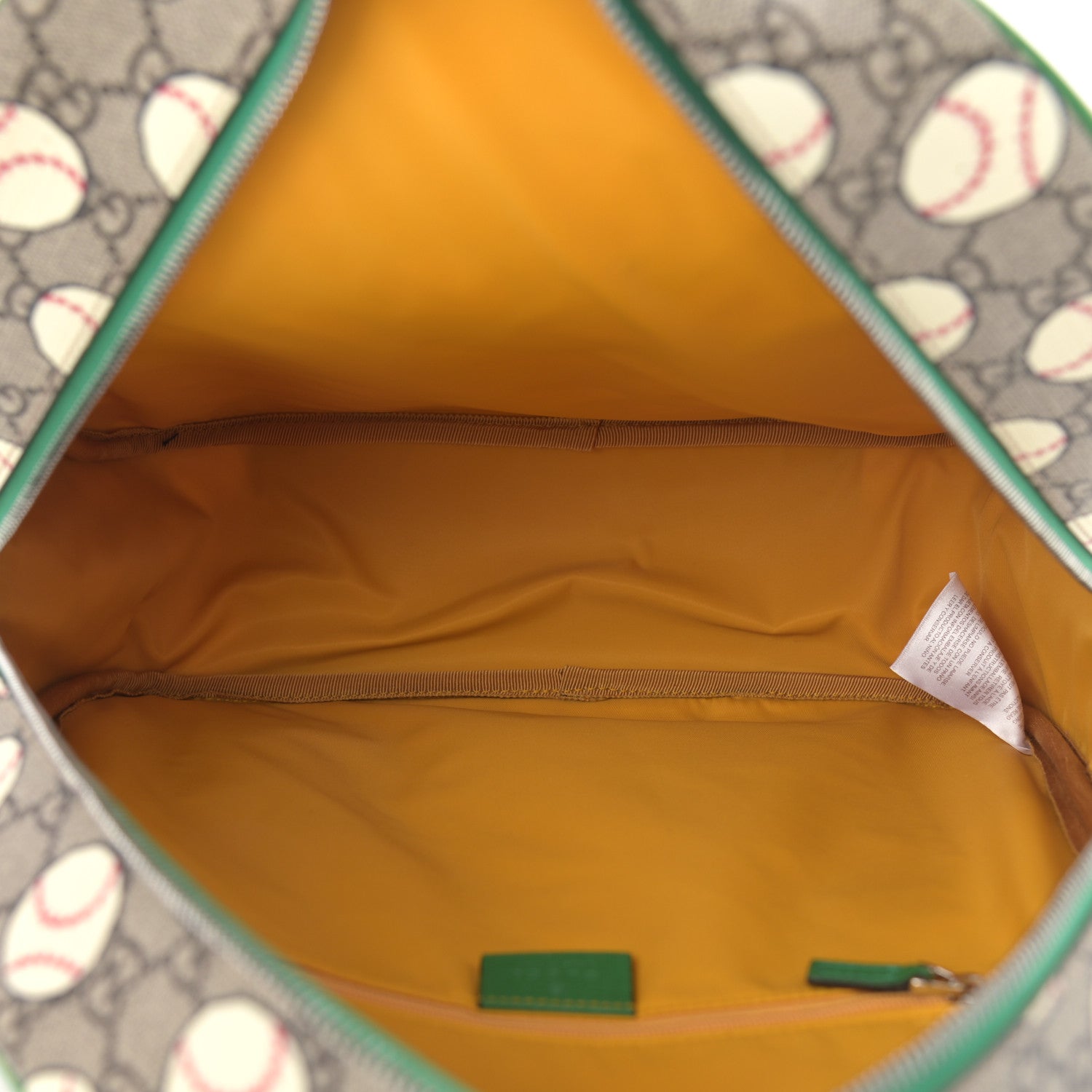 Gucci GG Supreme Monogram Baseballs Web Childrens Backpack Green 5 of 10