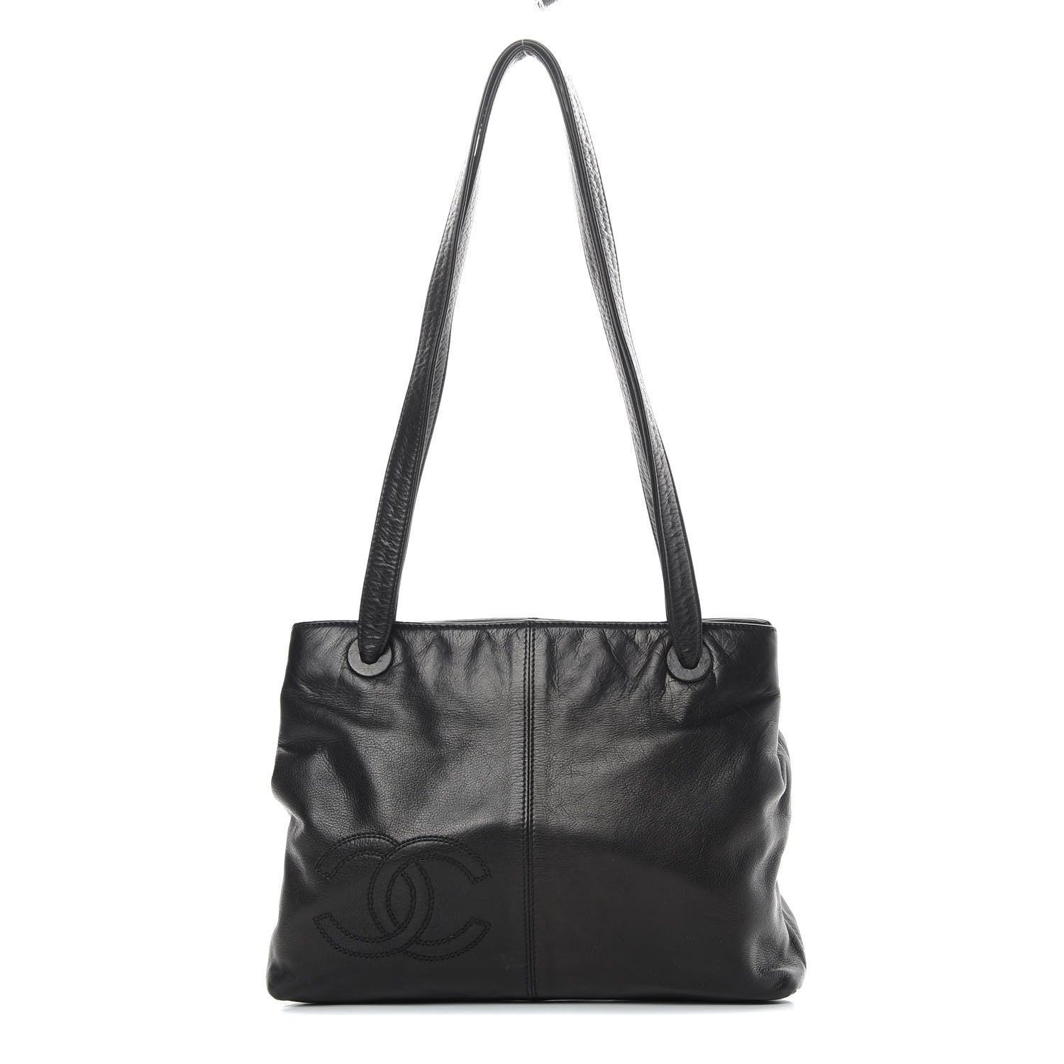 Chanel Lambskin CC Tote Black 1 of 14
