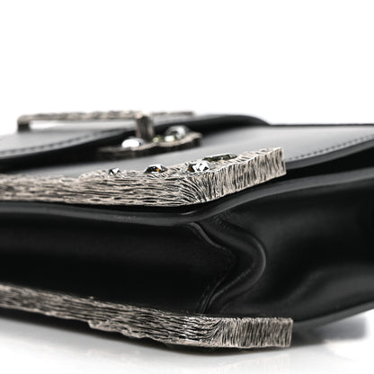 Prada Crystal City Calf Saffiano Cahier Shoulder Bag Black 9 of 9