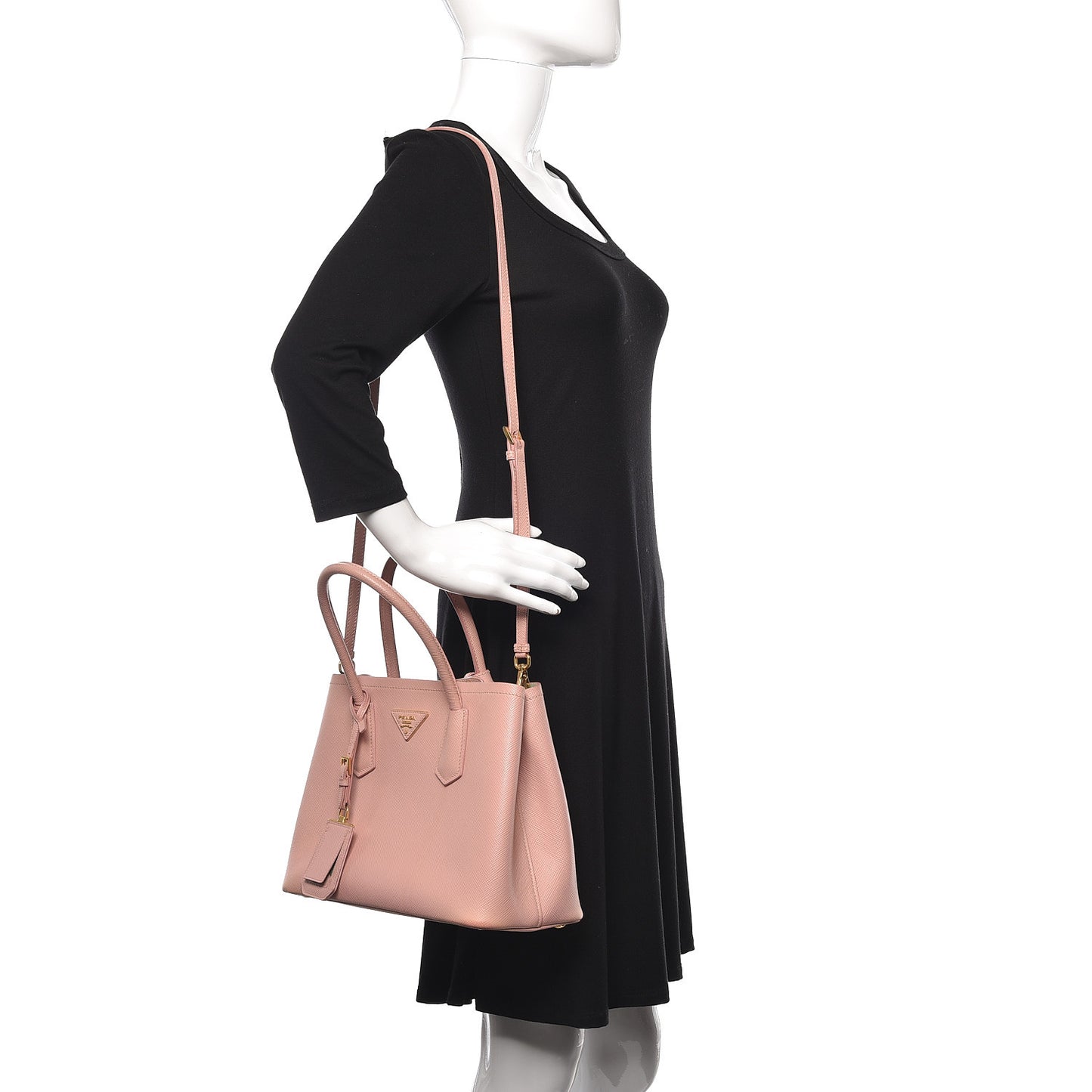 Saffiano Cuir Small Double Bag Pesco
