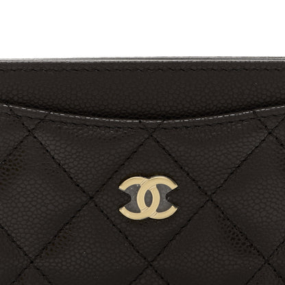 Chanel Caviar Quilted Card Holder Dark Brown 17 of 18