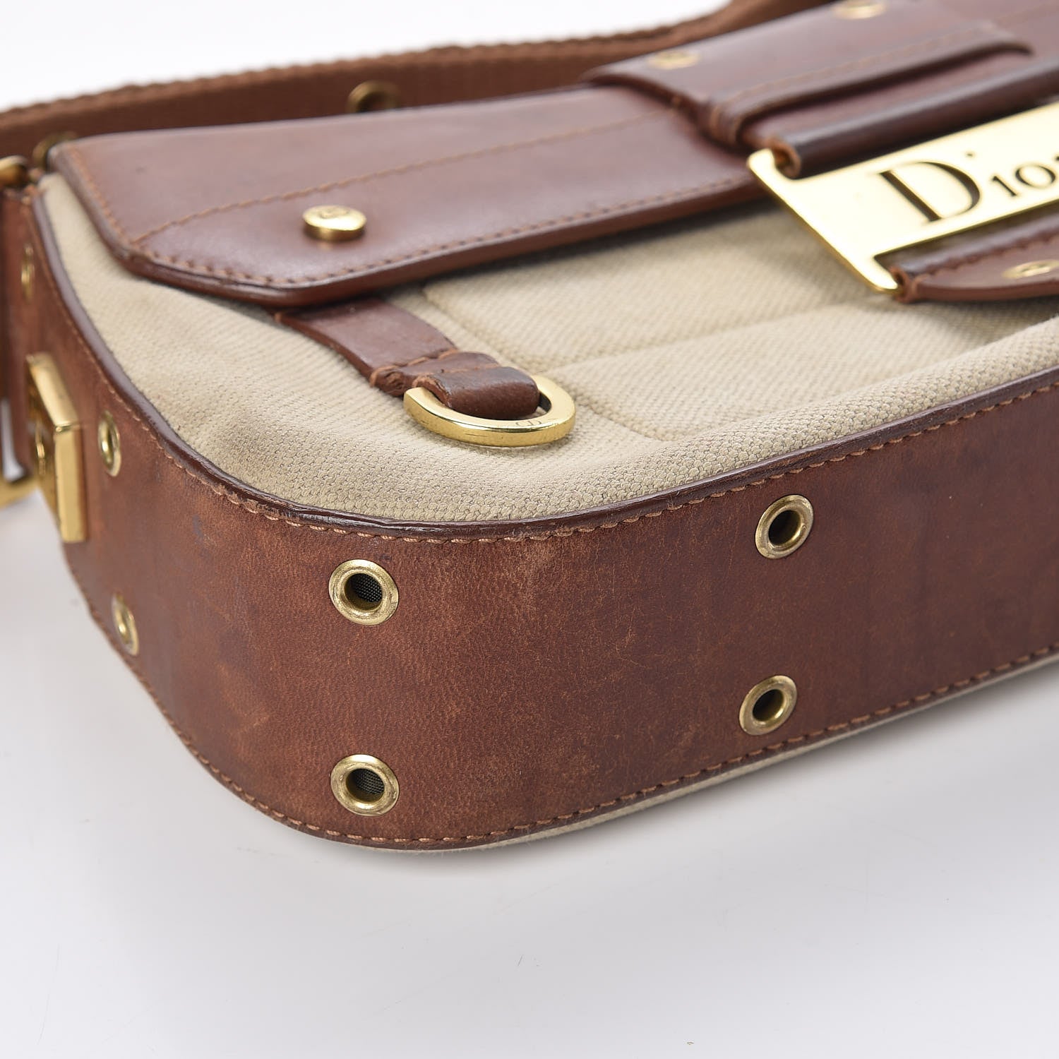 Christian Dior Canvas Calfskin Street Chic Columbus Ave Brown 9 of 12
