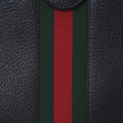 Gucci Calfskin GG Web Small Ophidia Dome Shoulder Bag Black 8 of 12