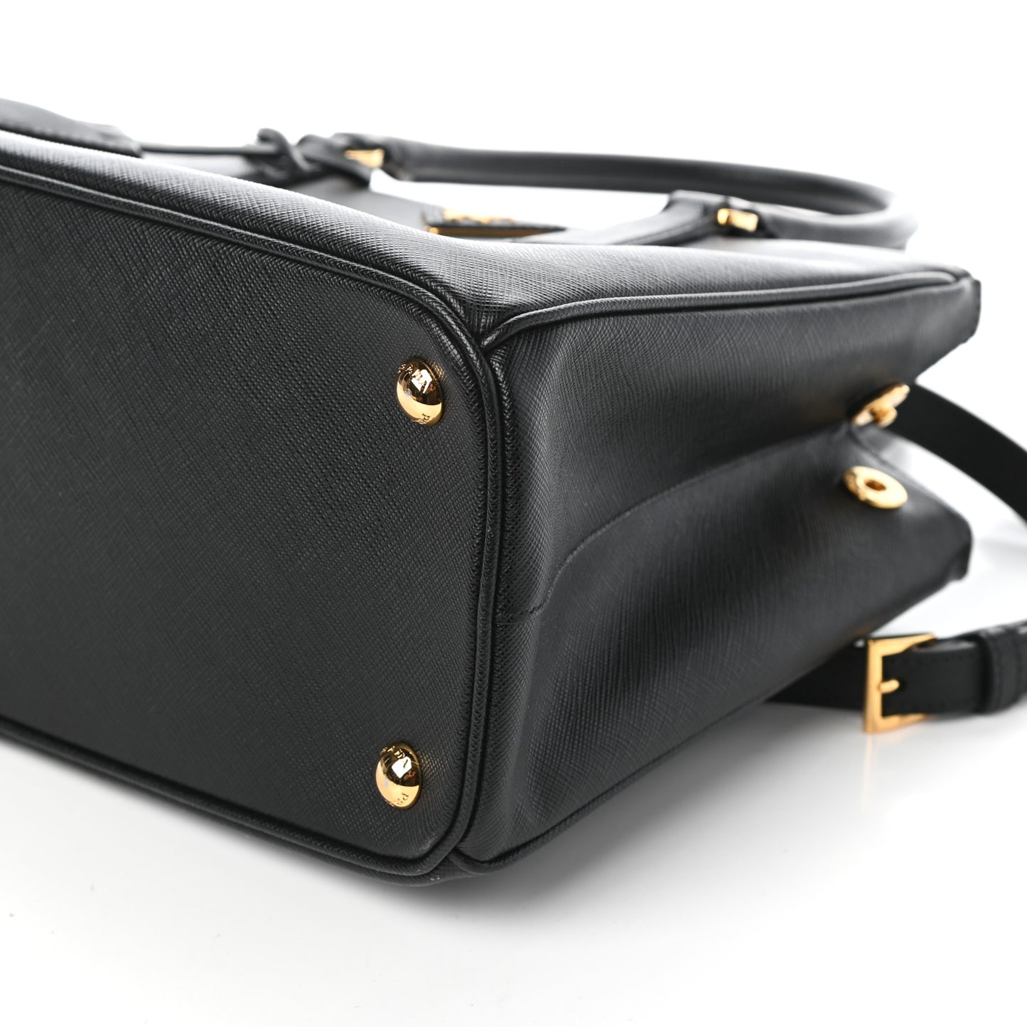 Saffiano Small Galleria Double Zip Tote Black
