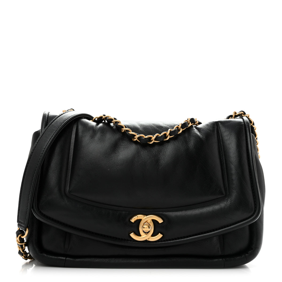 Lambskin Small Simply Flap Black