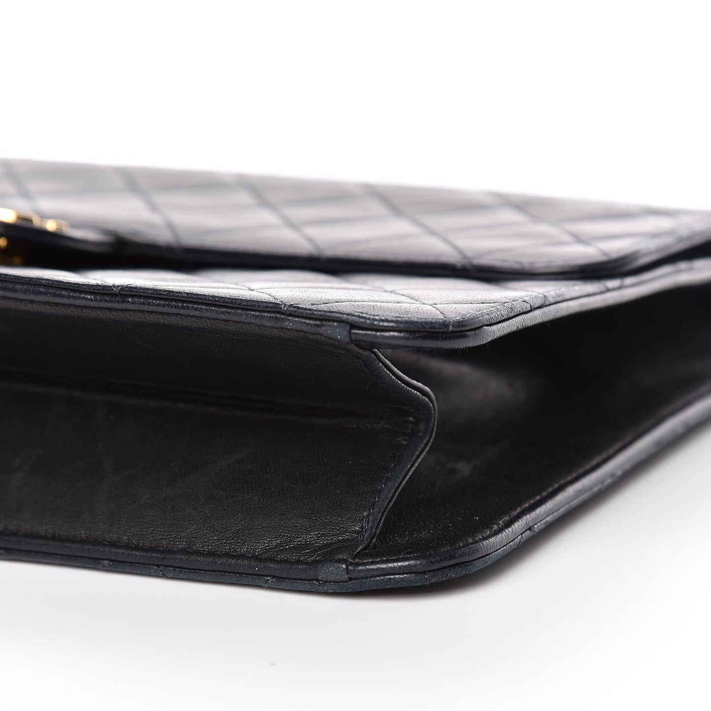 Lambskin Quilted Medium Single Flap Black
