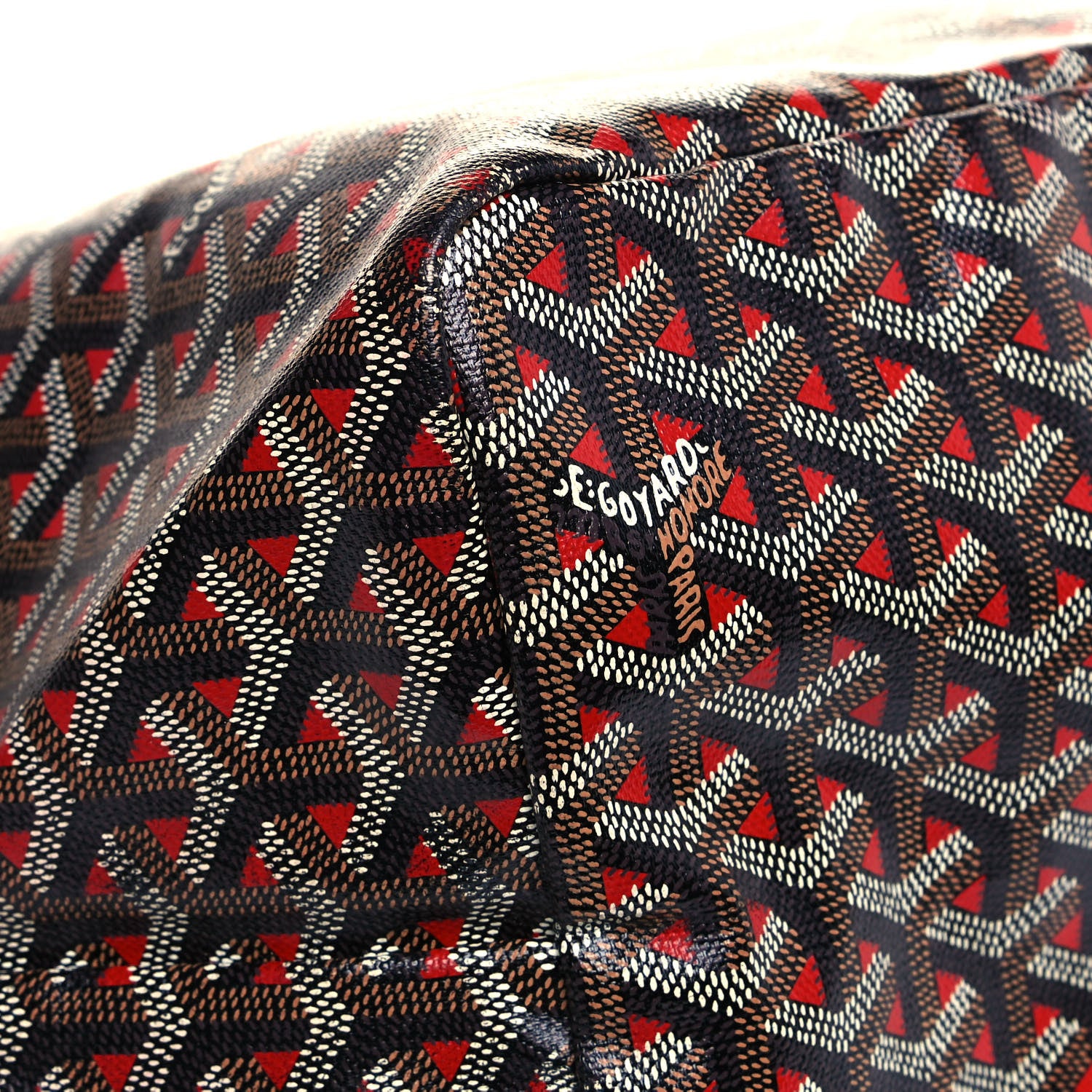 Goyard Goyardine Saint Louis Claire Voie GM Black Red 8 of 9
