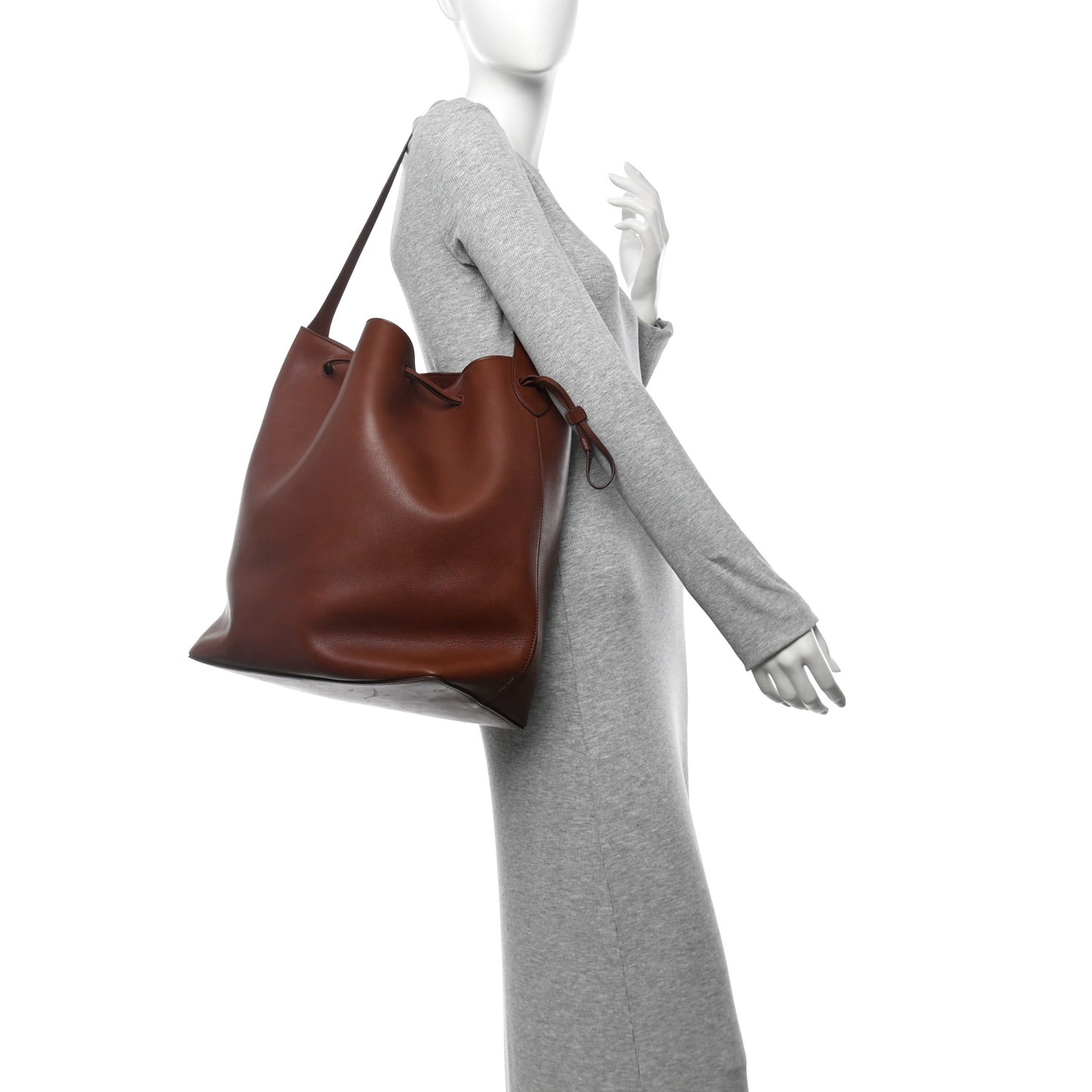 Saddle Calfskin Belvedere Bucket Bag New Burgundy