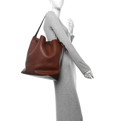 The Row Saddle Calfskin Belvedere Bucket Bag New Burgundy 3 of 11