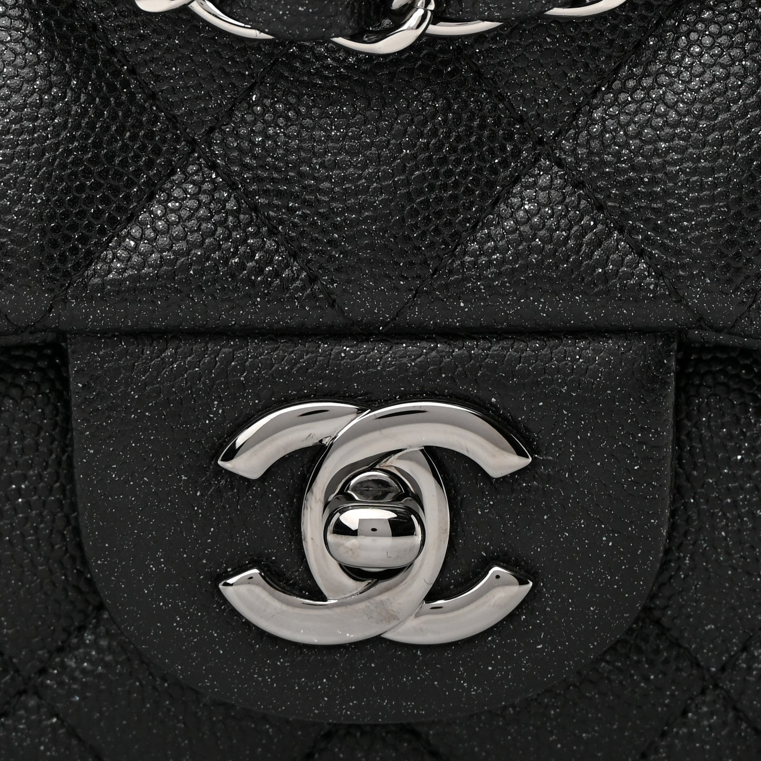 Chanel Iridescent Caviar Quilted Mini Rectangular Flap Black 7 of 10