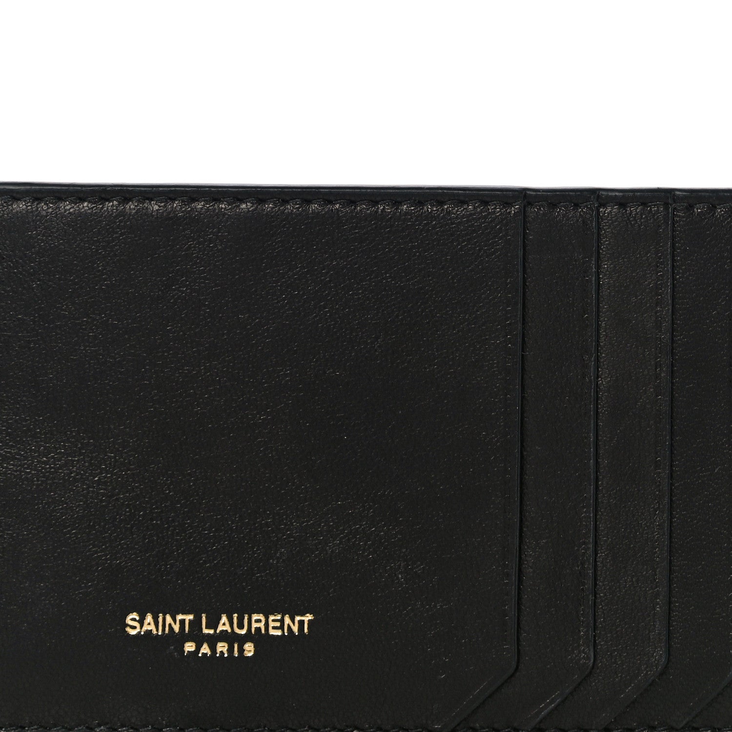 Saint Laurent Calfskin 5 Fragments Zip Pouch Card Holder Black 12 of 12