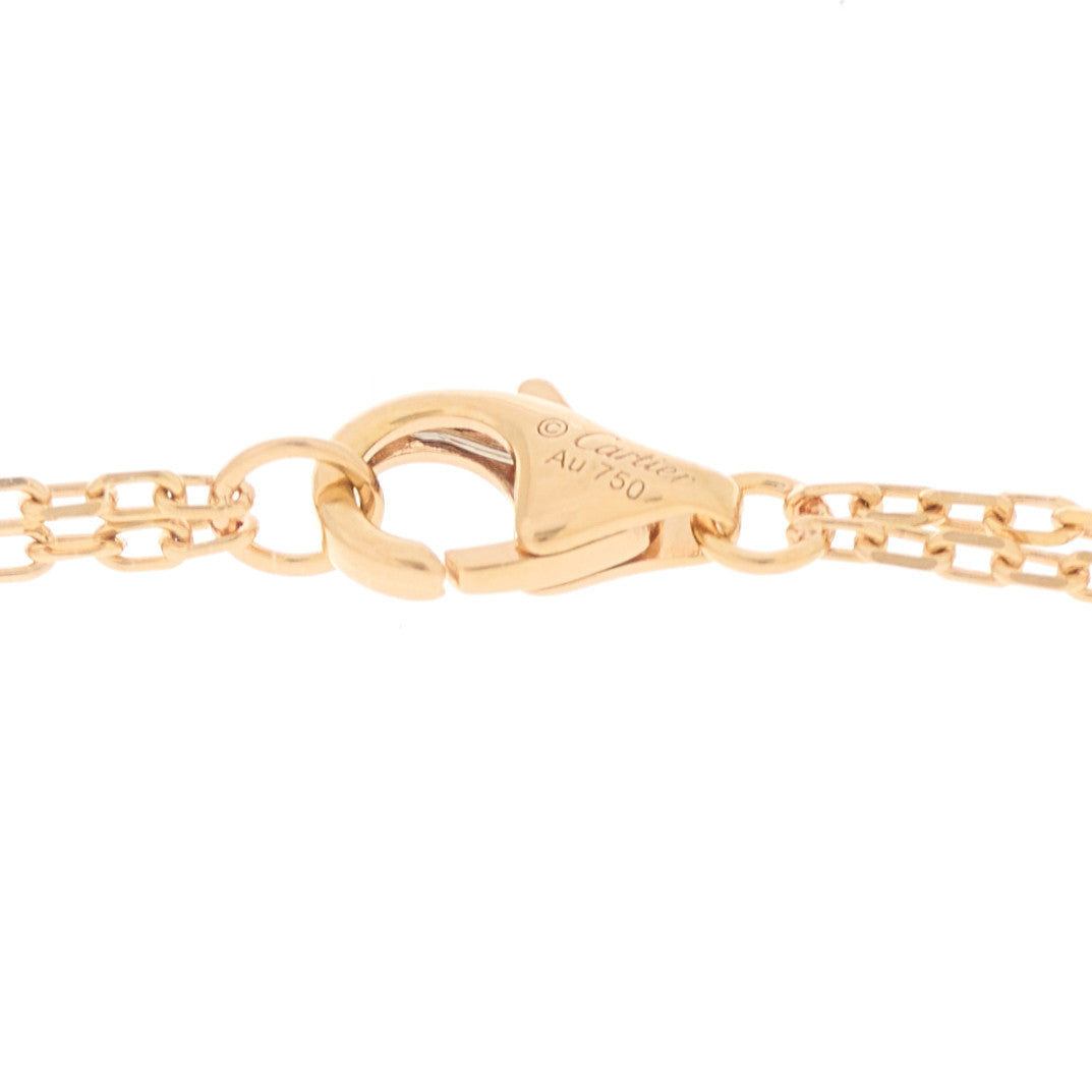 Cartier 18K Pink Gold 2 Diamond LOVE Necklace 4 of 6