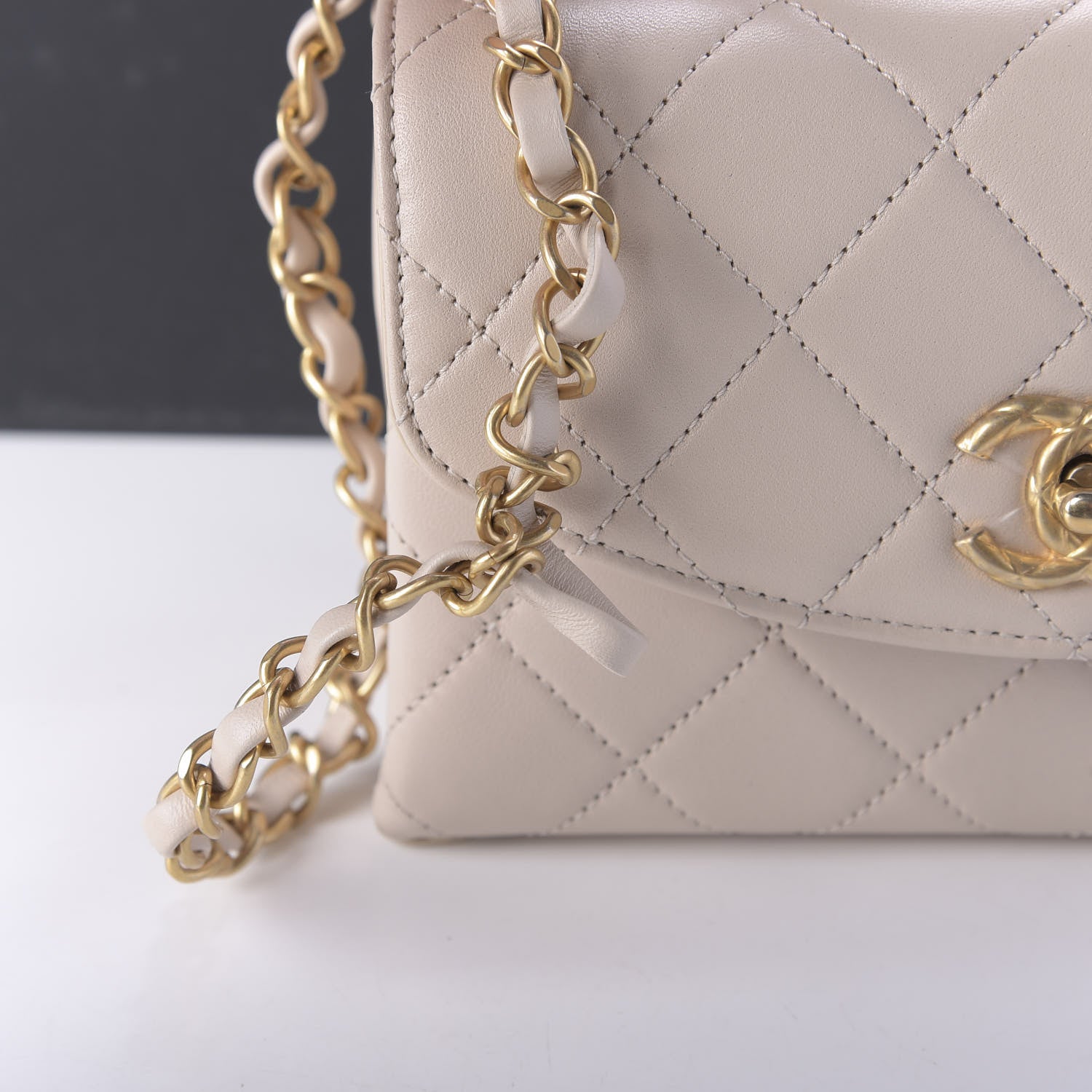 Chanel Lambskin Quilted Mini Trendy Spirit Top Handle Flap Light Pink 11 of 11
