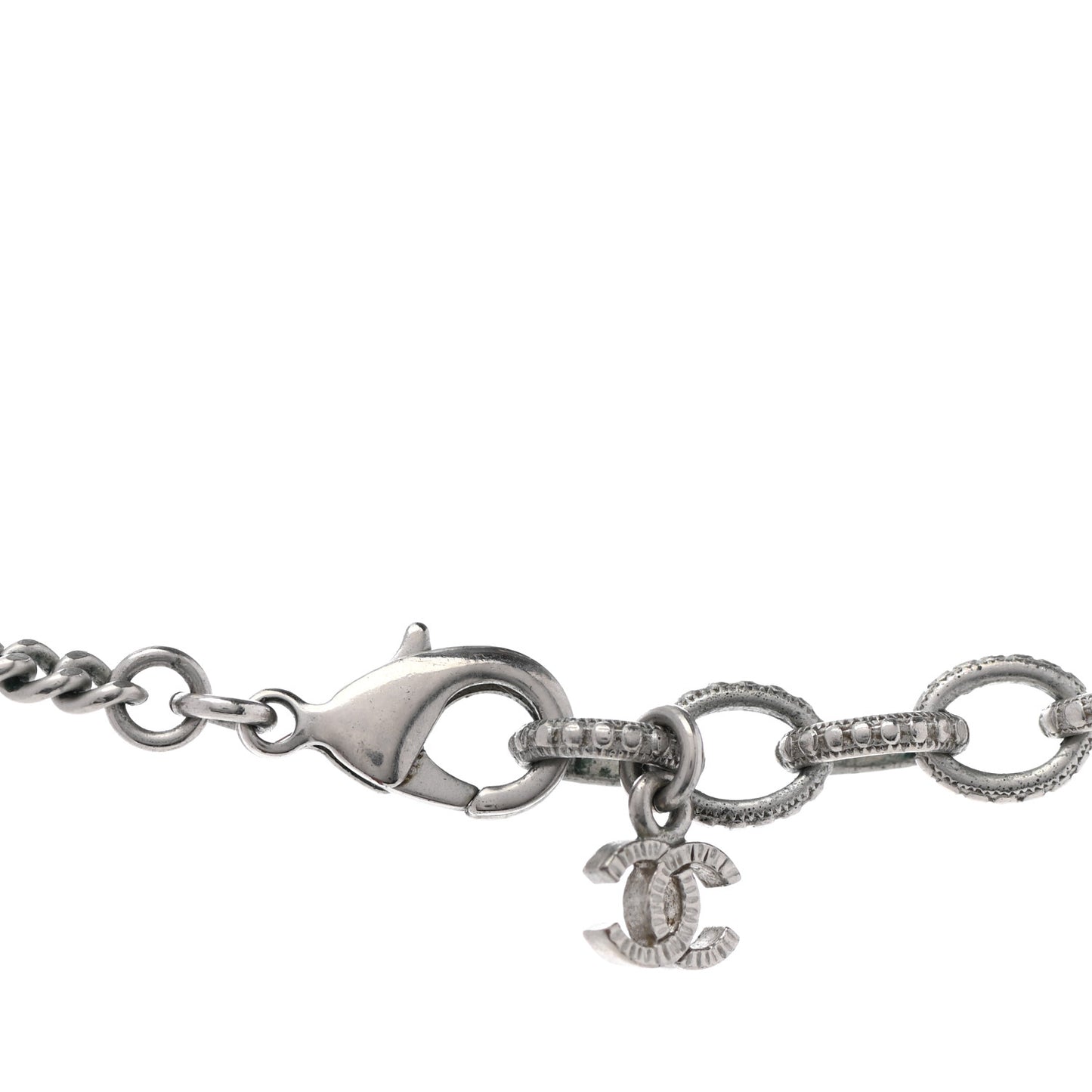 Pearl CC Star Long Necklace Silver