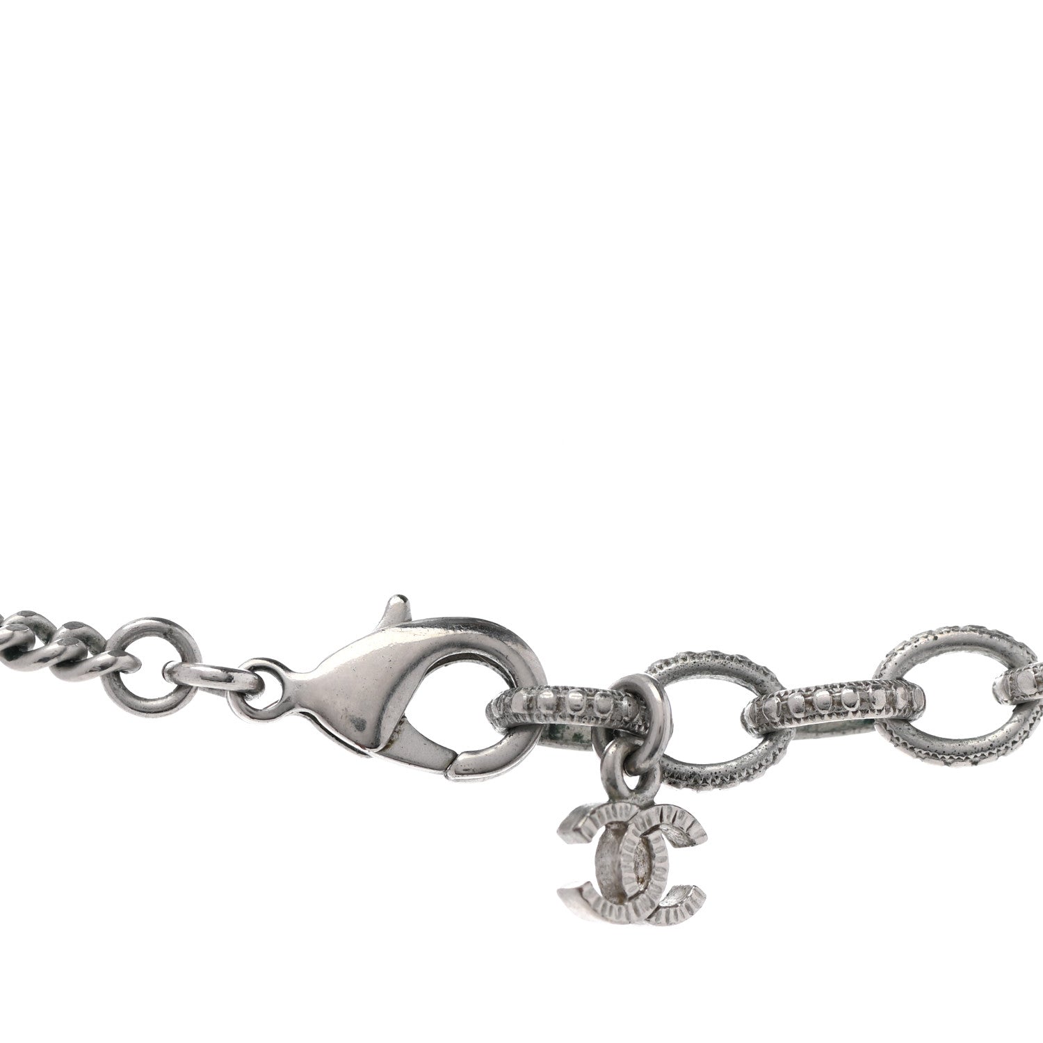 Chanel Pearl CC Star Long Necklace Silver 5 of 6