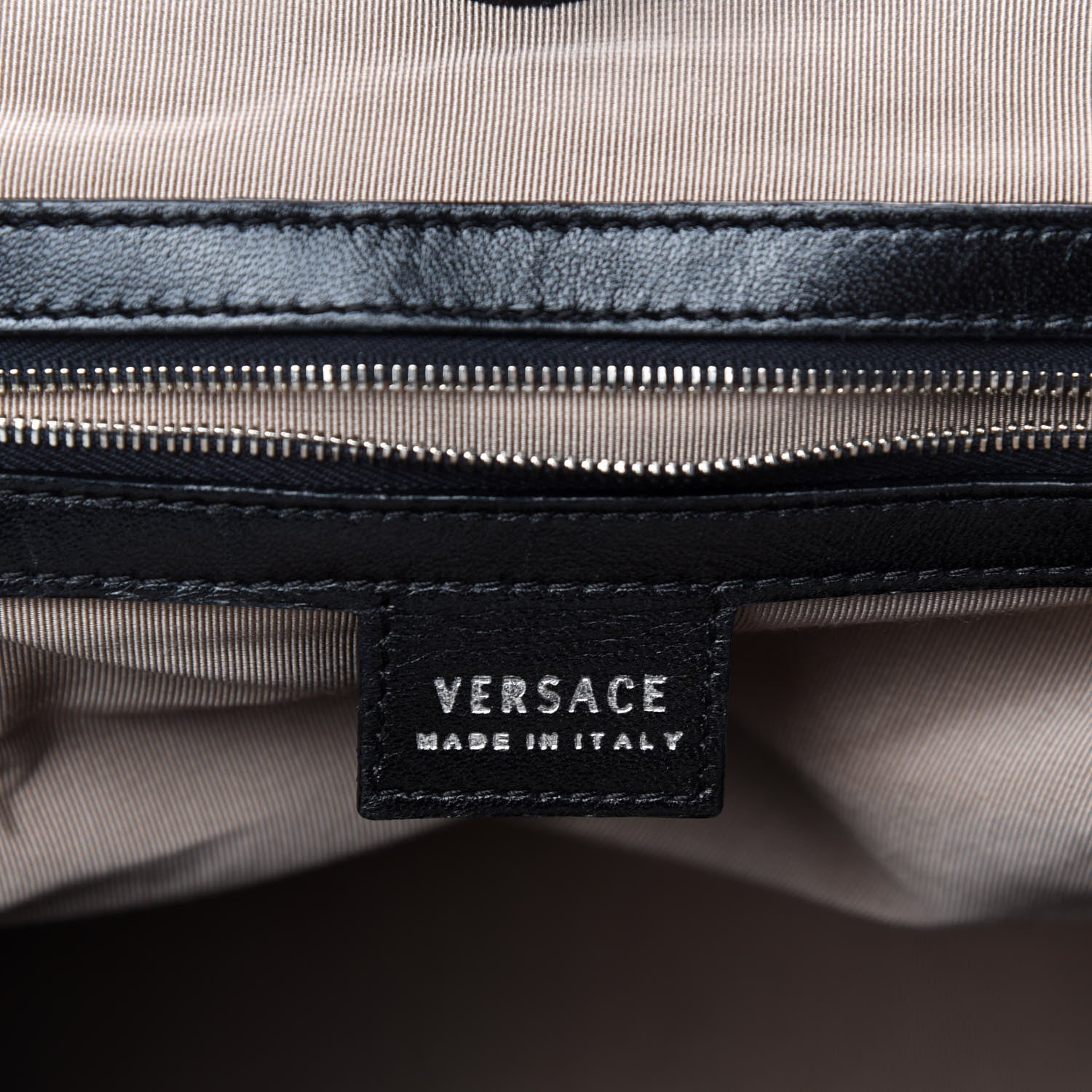 Versace Patent Embossed Frame Satchel Black 11 of 12