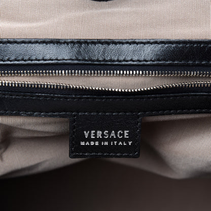 Versace Patent Embossed Frame Satchel Black 11 of 12