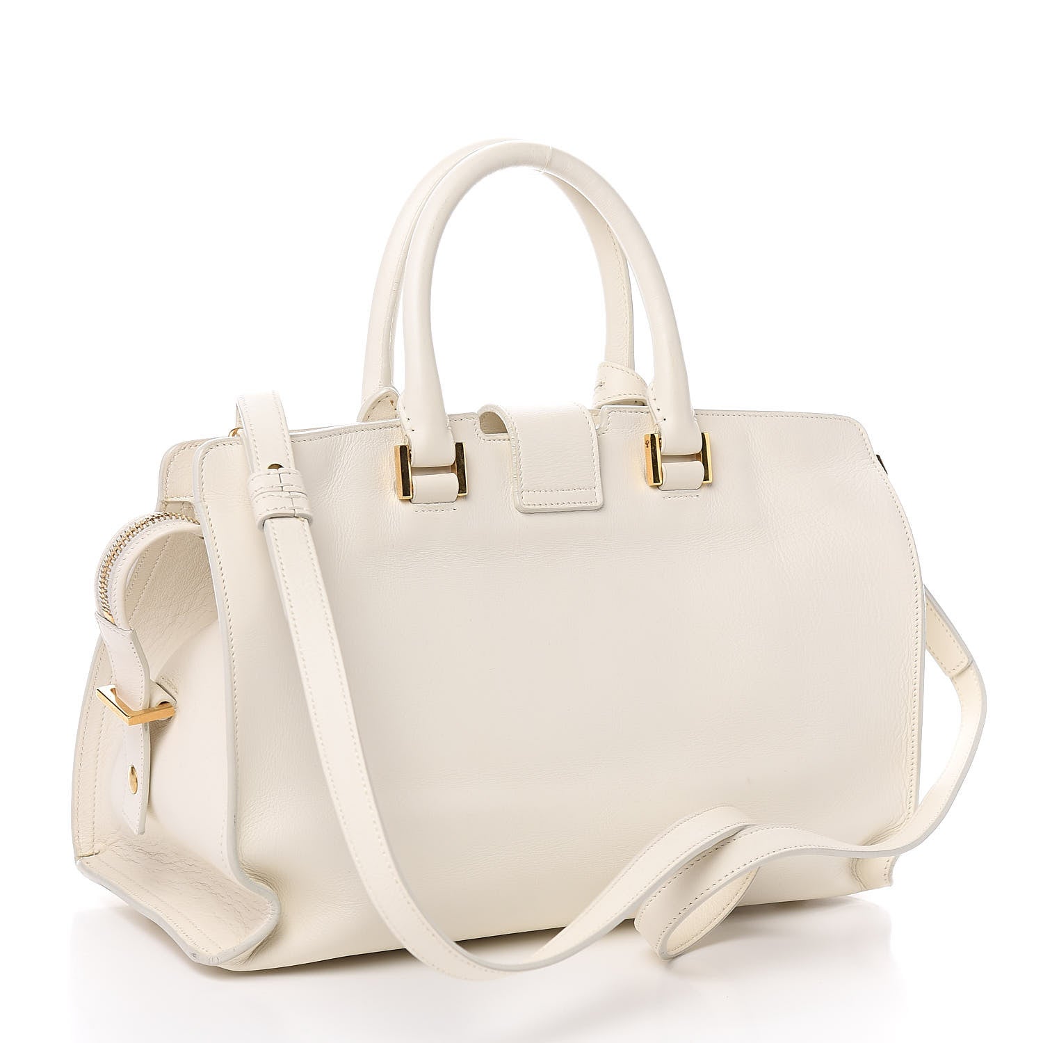 Saint Laurent Calfskin Small Classic Y Cabas White 3 of 15