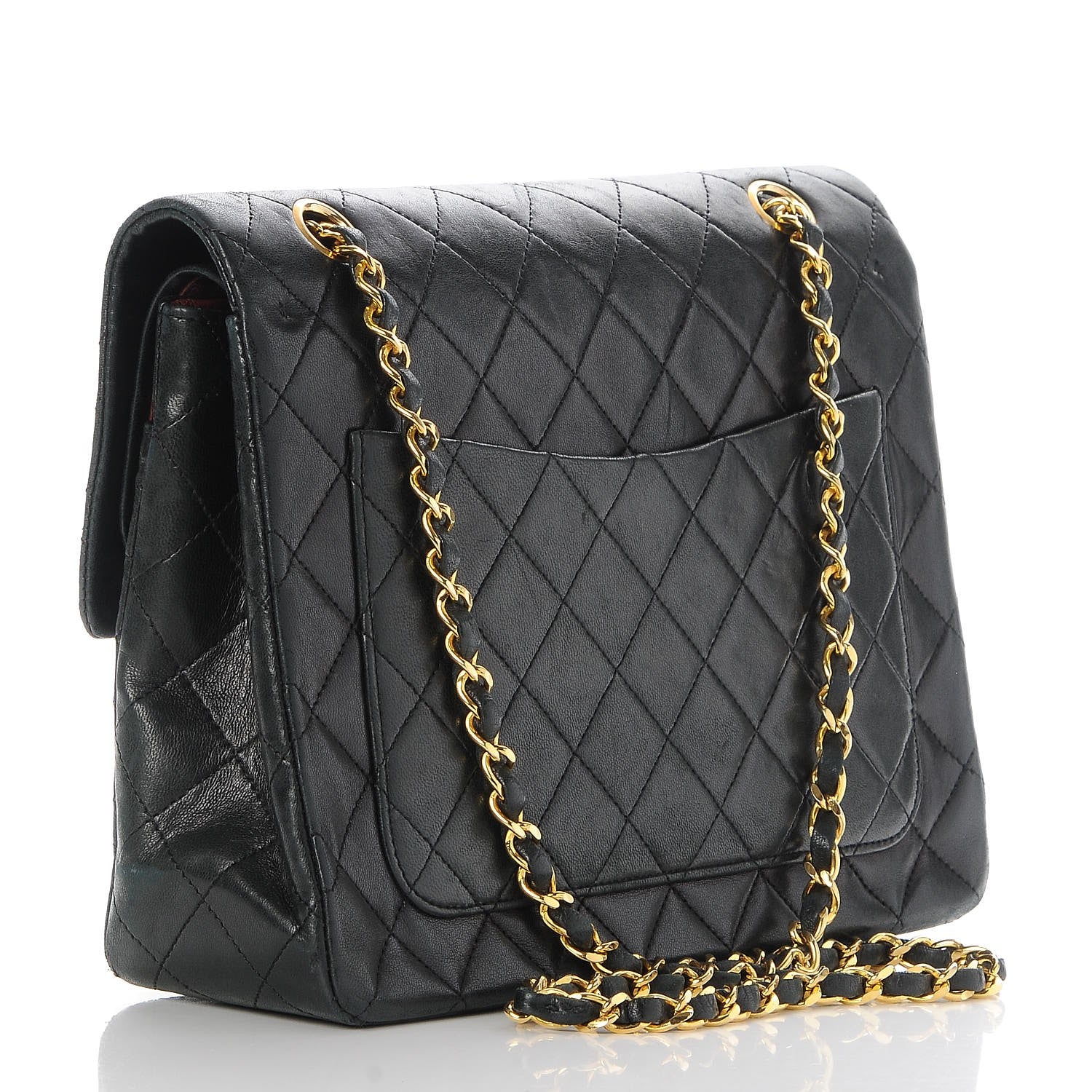 Chanel Lambskin Quilted Medium Double Flap Black 4 of 9