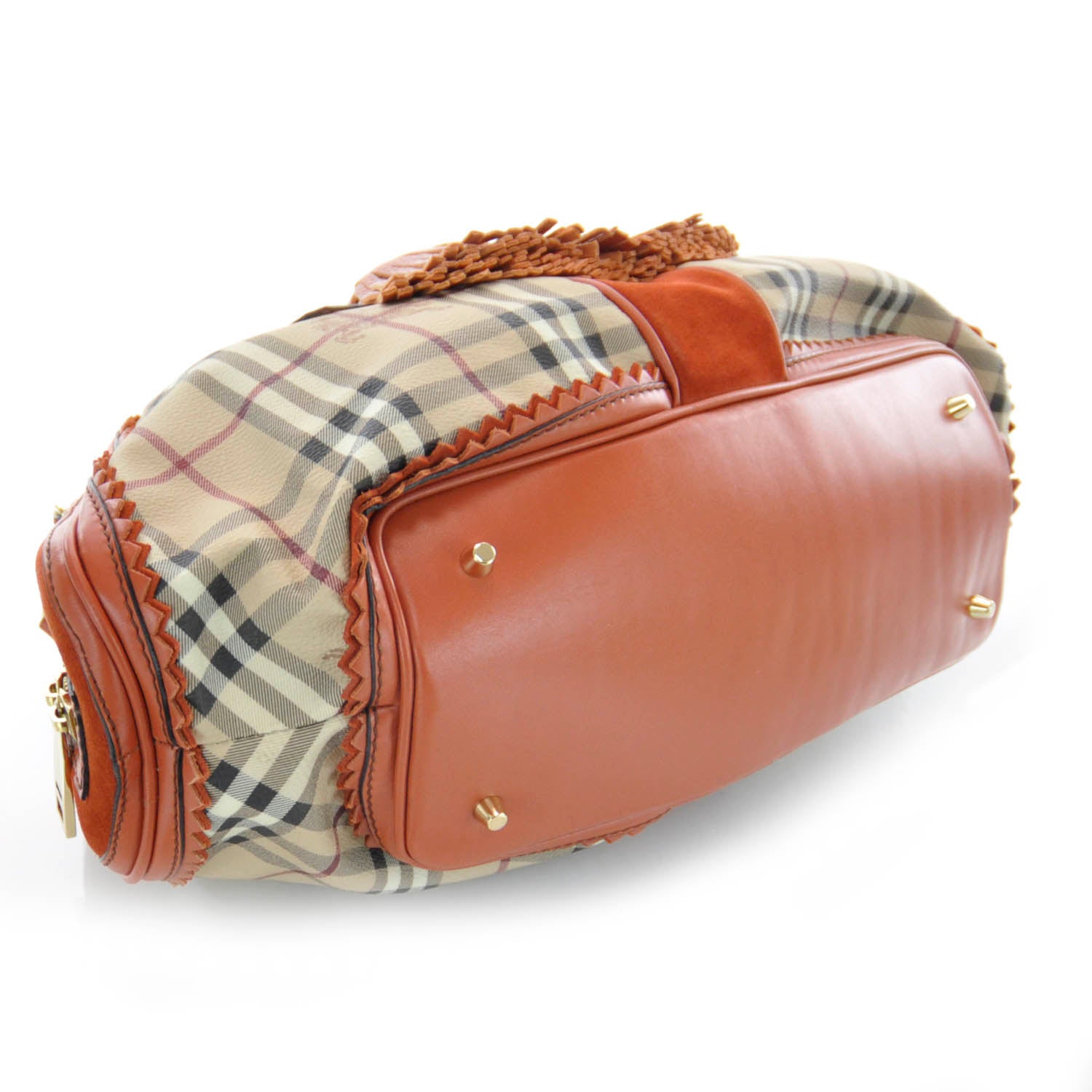 Burberry Haymarket Check Landscape Bag Tangerine 4 of 7