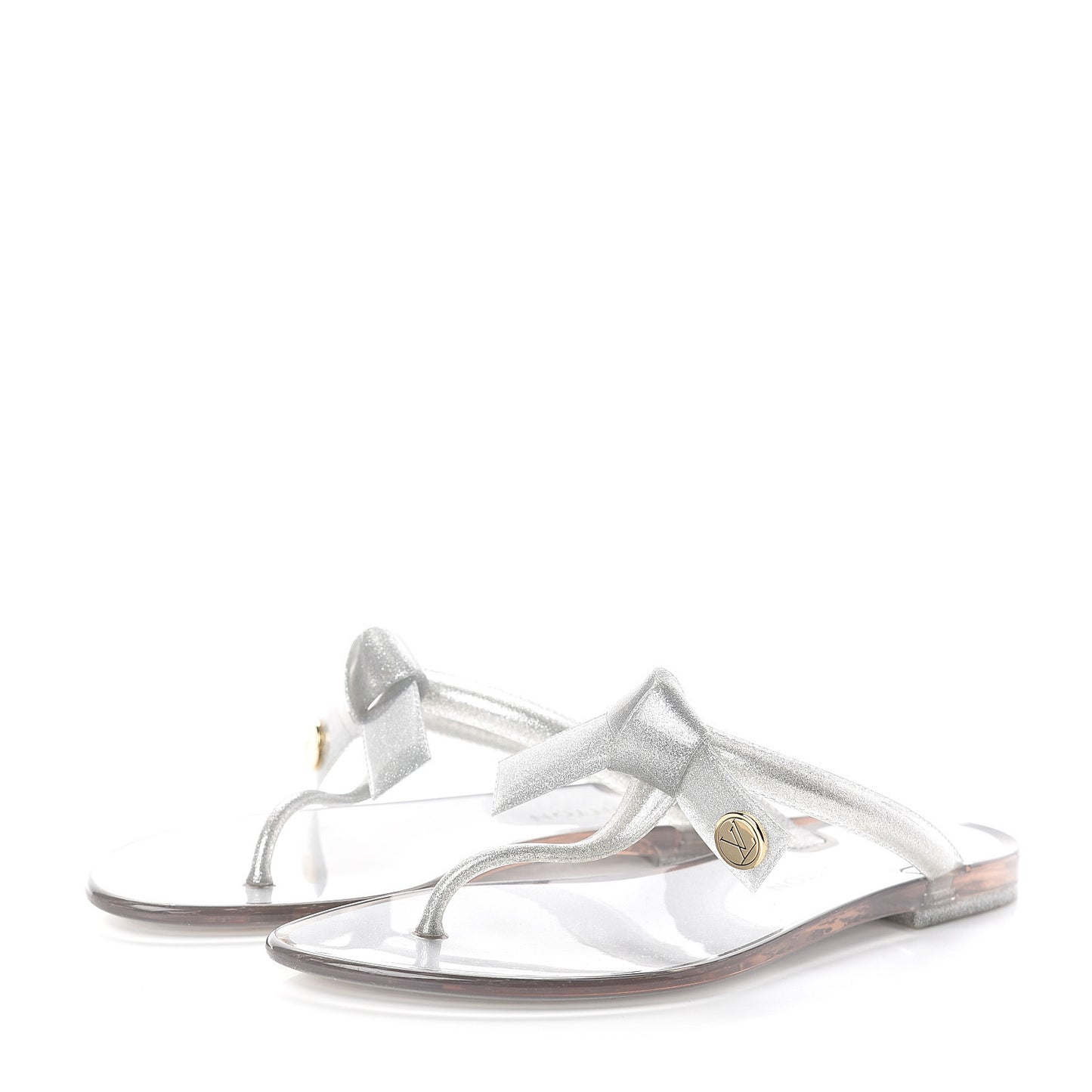 Patent Seastar Thong Sandals 36 Silver