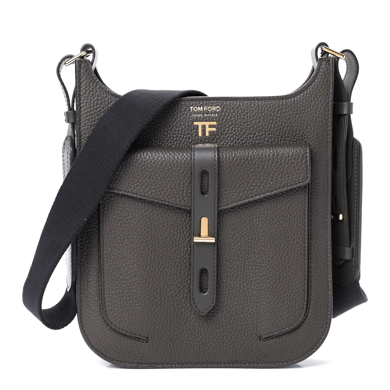 Tom Ford Calfskin T Twist Crossbody Bag Brown 1 of 8