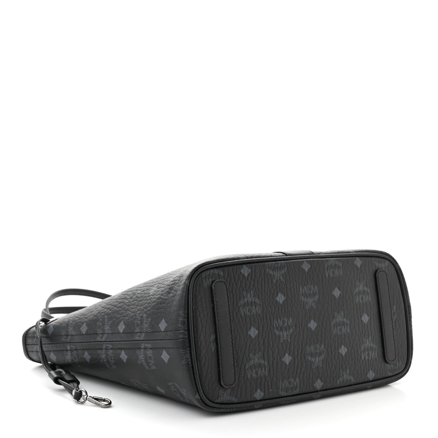 MCM Visetos Small Liz Reversible Shopper Tote Black 7 of 17
