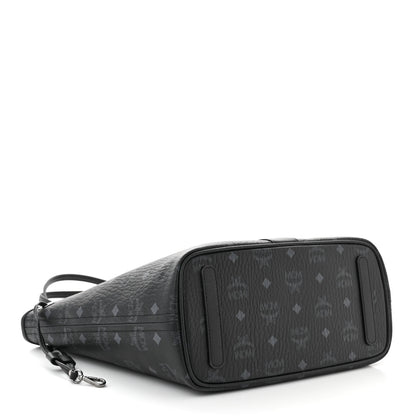 MCM Visetos Small Liz Reversible Shopper Tote Black 7 of 17