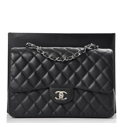 Chanel Caviar Quilted Jumbo Single Flap Black 10 of 10