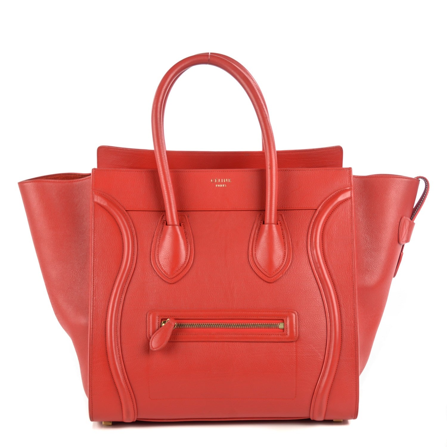 Celine Baby Calfskin Mini Luggage Vermillion 1 of 8