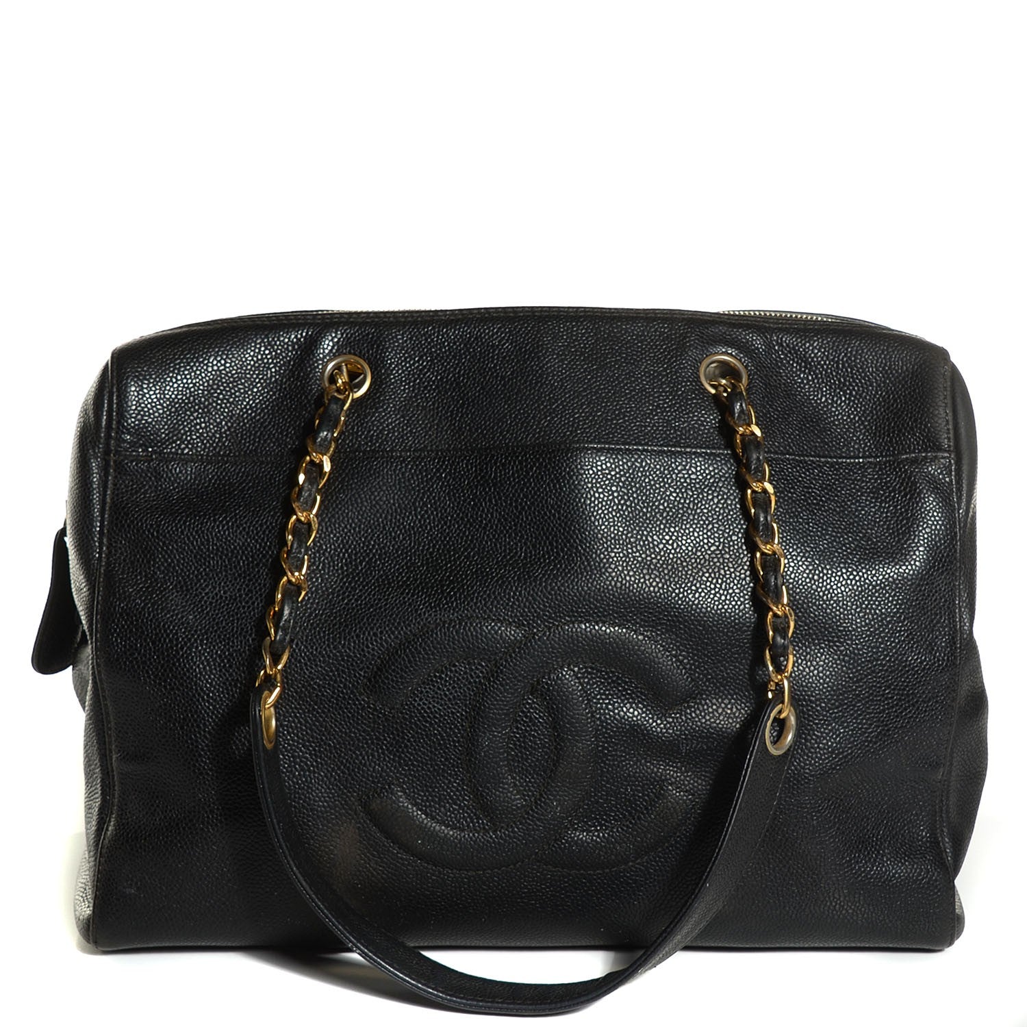 Chanel Caviar Large CC Shoulder Bag Black 1 of 7