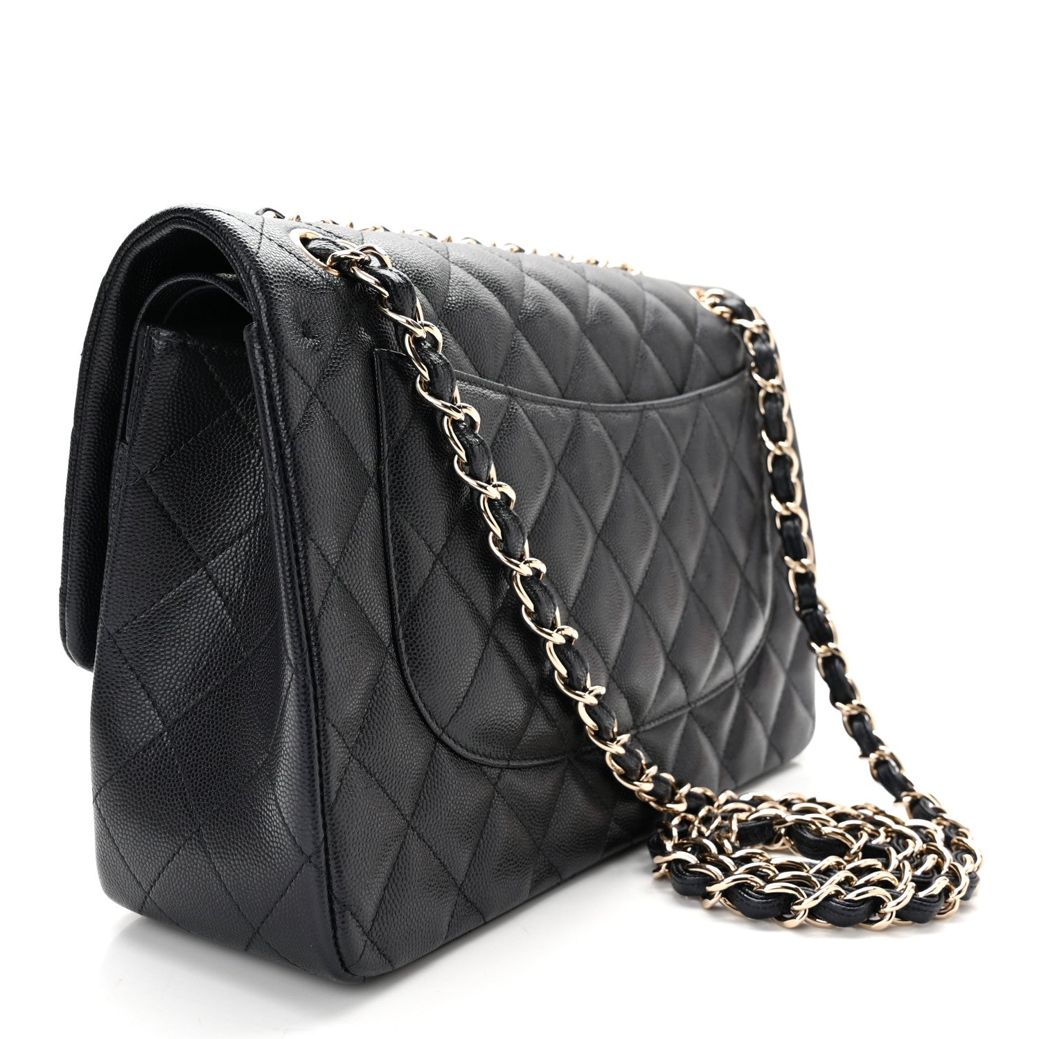 Chanel Caviar Quilted Jumbo Double Flap Navy 3 of 12