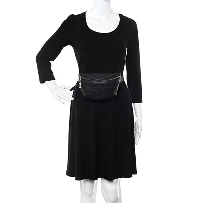 Chanel Grained Calfskin Quilted Waist Belt Bag Black 2 of 12