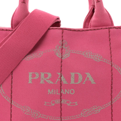 Prada Canapa Small Logo Tote Peonia 8 of 12