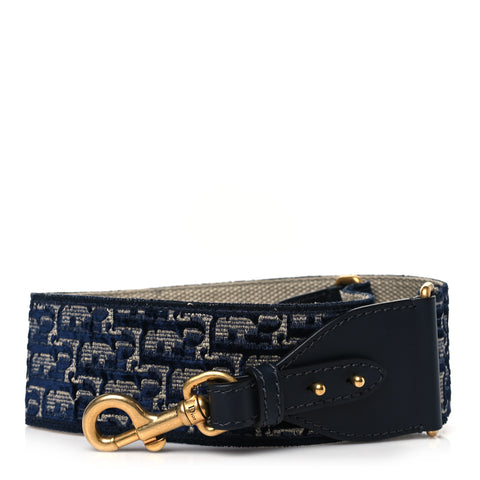 Velvet Oblique Shoulder Strap Blue