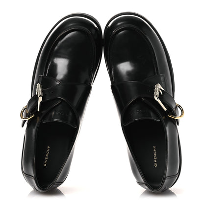 Givenchy Calfskin Voyou Monk Loafers 39  Black 2 of 12
