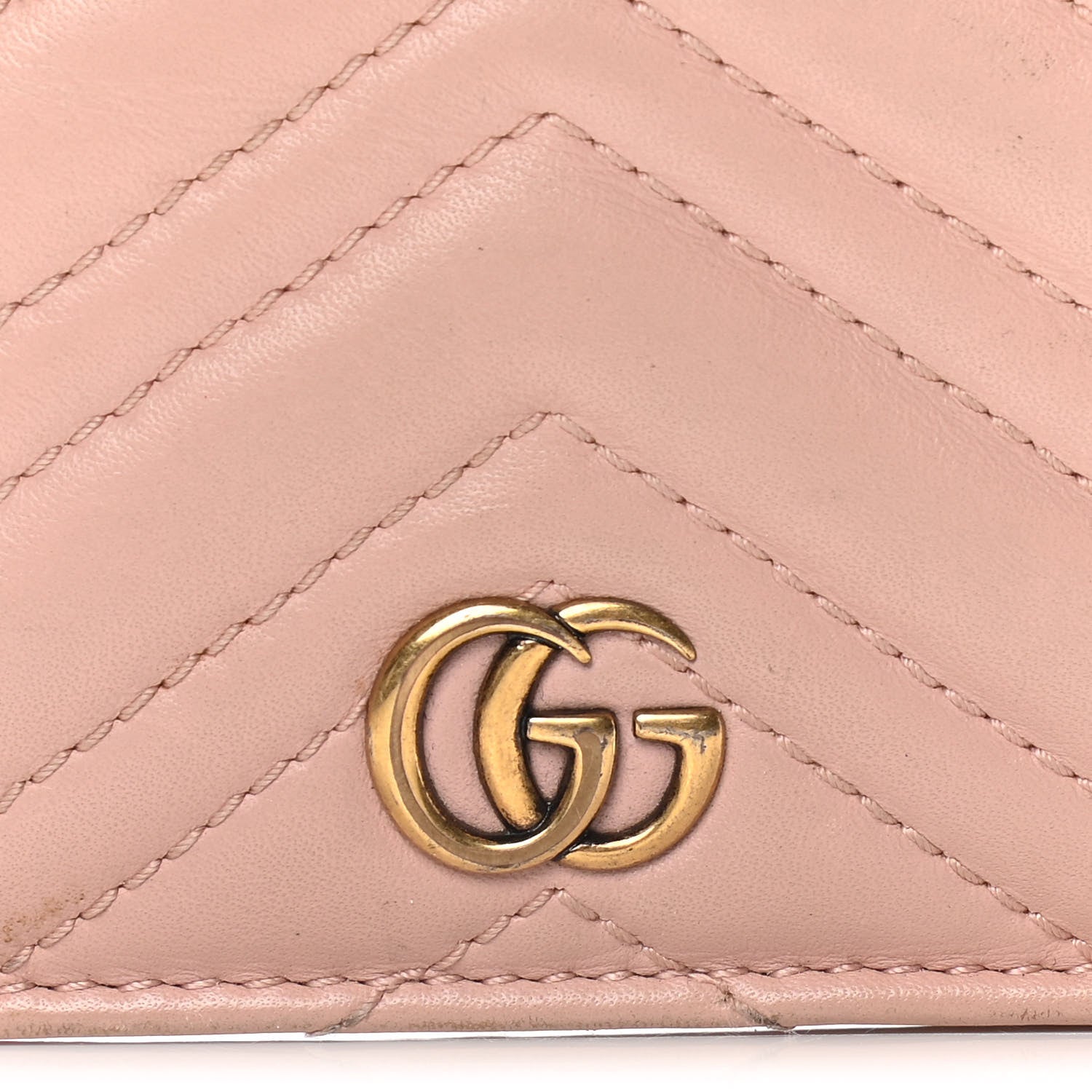 Gucci Calfskin Matelasse GG Marmont Card Case Wallet Perfect Pink 8 of 16