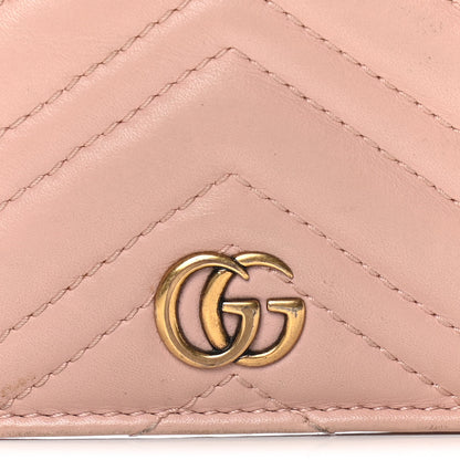 Gucci Calfskin Matelasse GG Marmont Card Case Wallet Perfect Pink 8 of 16
